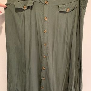 Torrid olive green skirt
